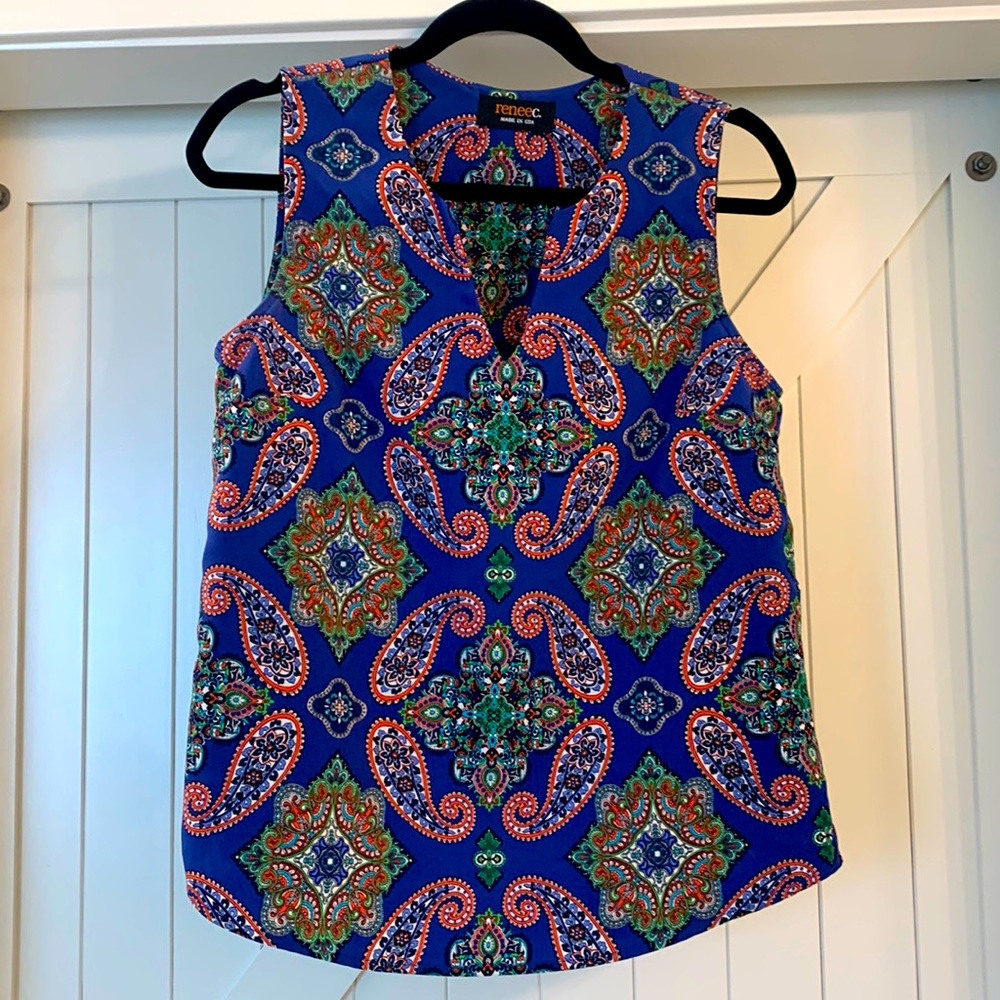 Floral and paisley blouse